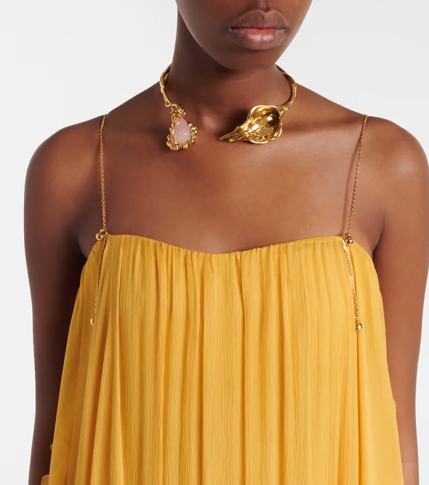 Chloe Chloé Ruffled silk muslin gown | Thumbnail 7