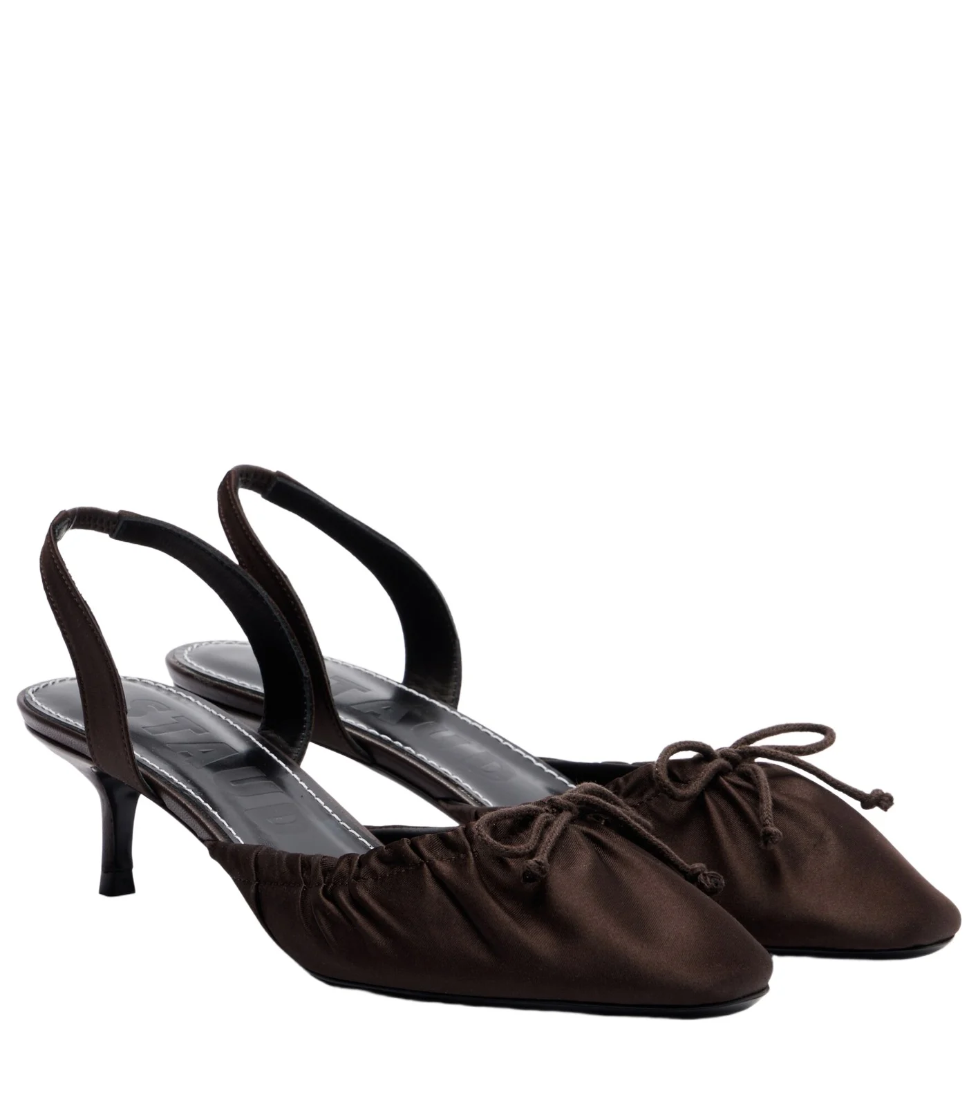 Alba satin slingback pumps Alba satin slingback pumps