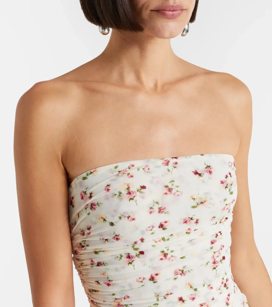 Magda Butrym Floral ruched strapless maxi dress | Thumbnail 2 Magda Butrym Floral ruched strapless maxi dress | Thumbnail 2