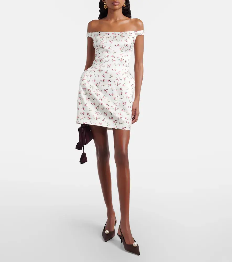 Magda Butrym Floral silk satin minidress | Thumbnail 4