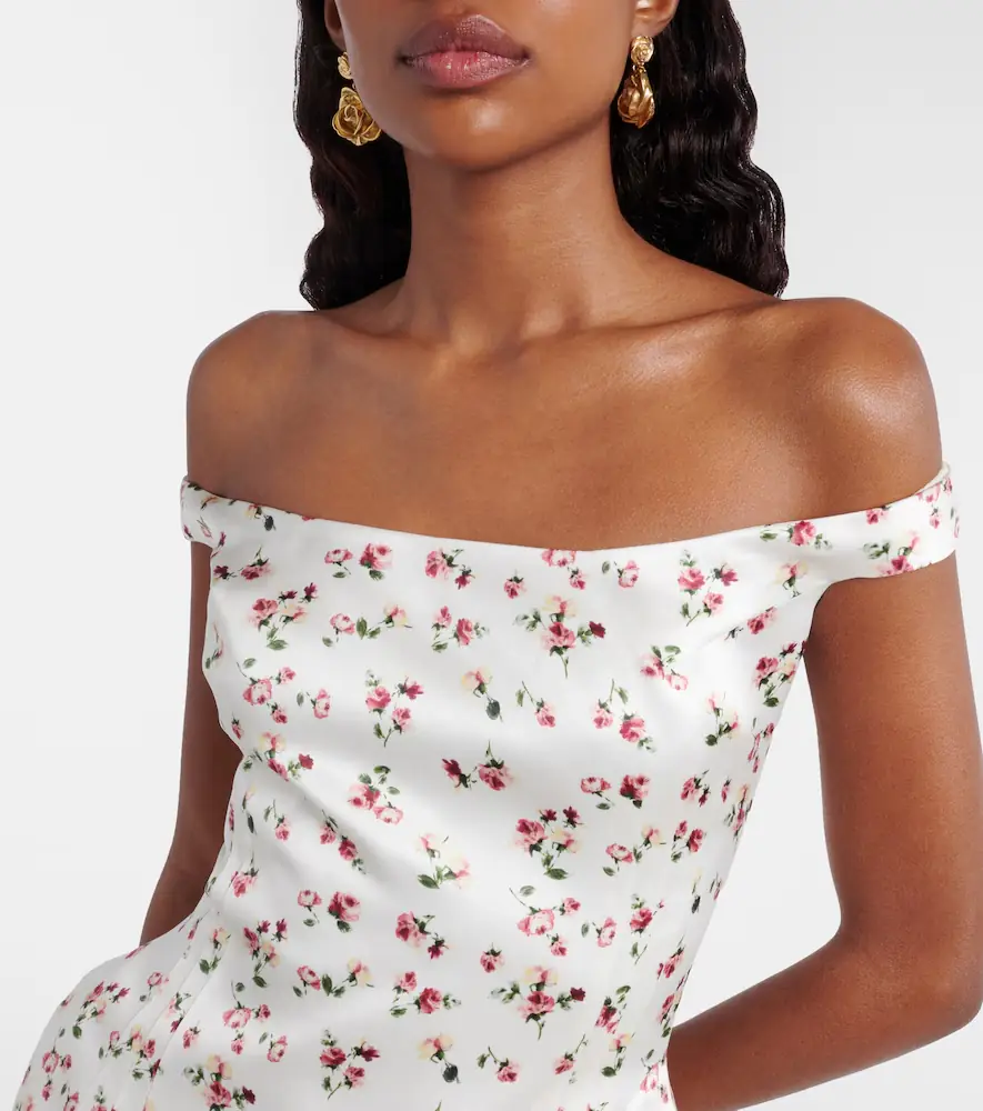 Magda Butrym Floral silk satin minidress | Thumbnail 5