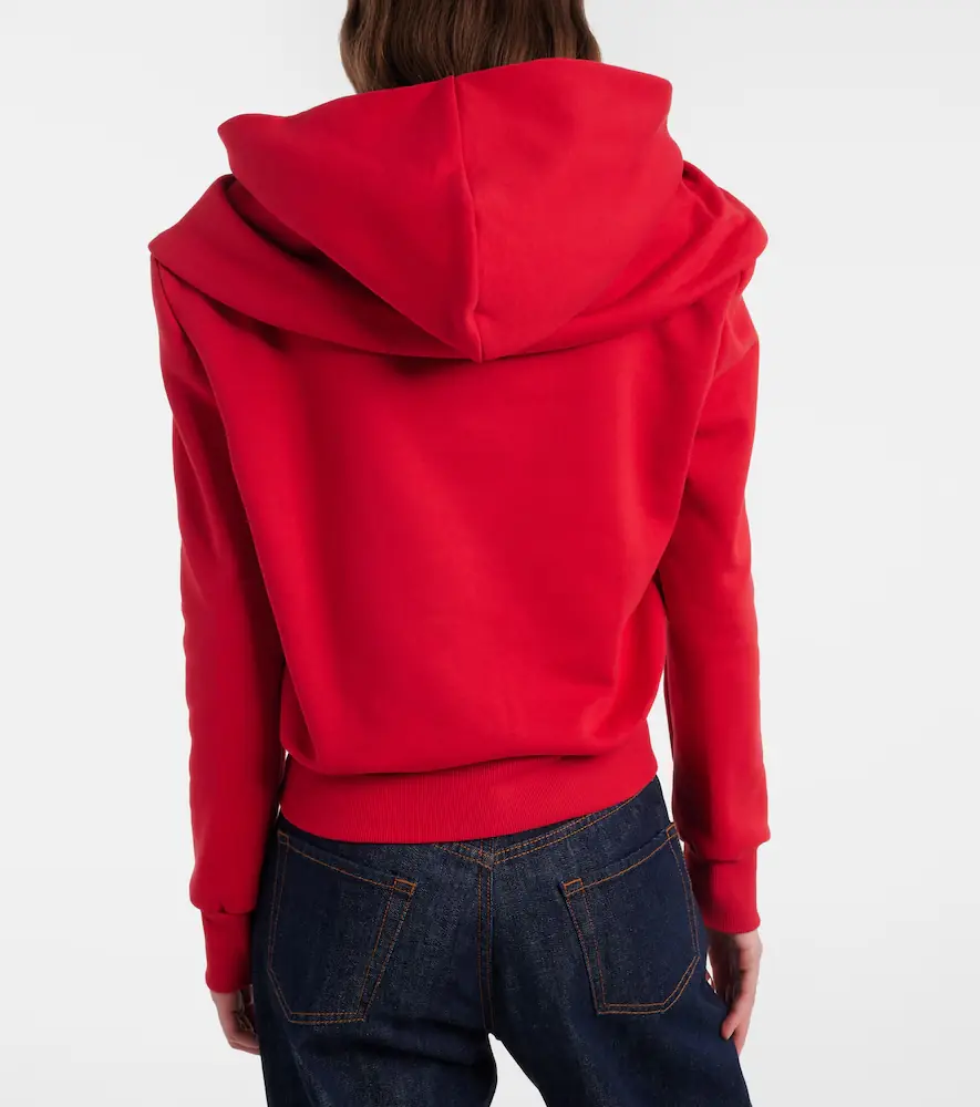 Magda Butrym Scarf-detail cotton-blend hoodie | Thumbnail 3