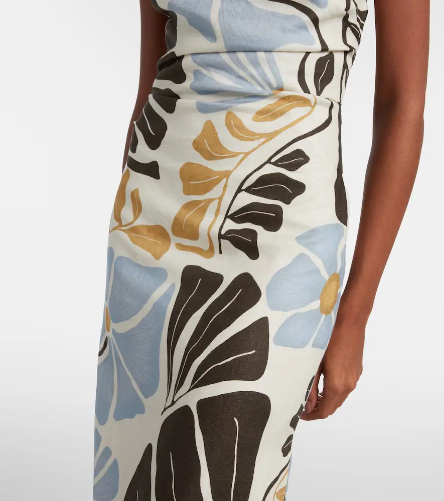 SIR. Lola floral linen midi dress | Thumbnail 2
