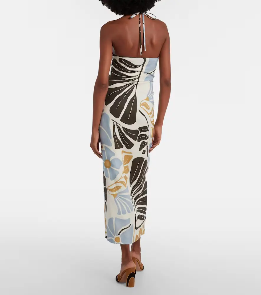SIR. Lola floral linen midi dress | Thumbnail 3