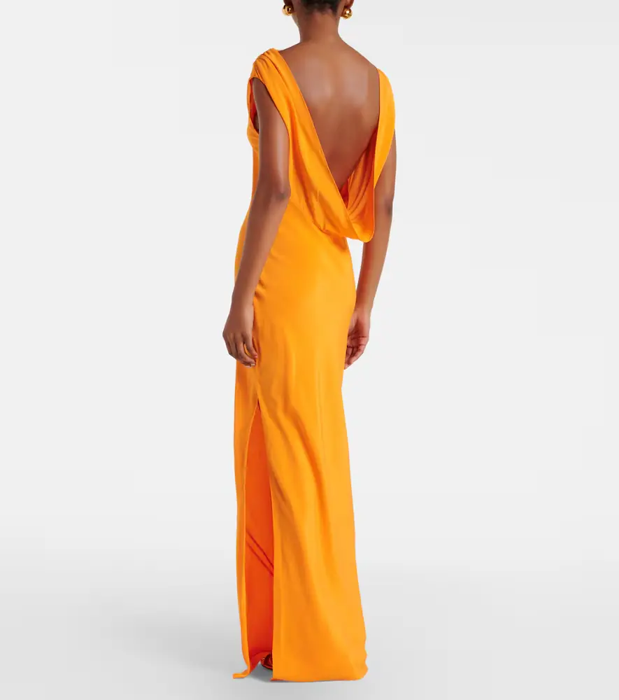 SIR. Isla silk crêpe de chine gown | Thumbnail 5 SIR. Isla silk crêpe de chine gown | Thumbnail 5