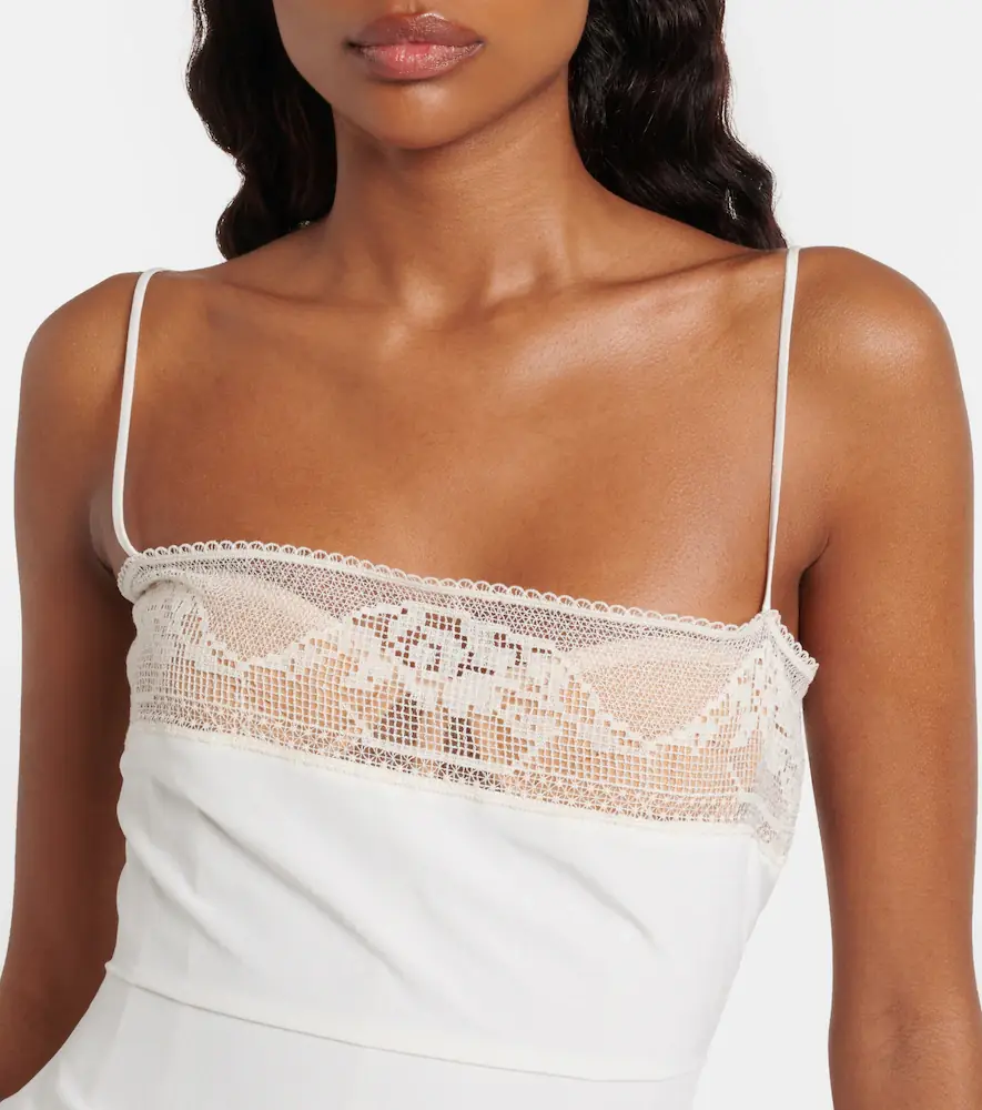 Magda Butrym Lace-trimmed silk minidress | Thumbnail 4 Magda Butrym Lace-trimmed silk minidress | Thumbnail 4