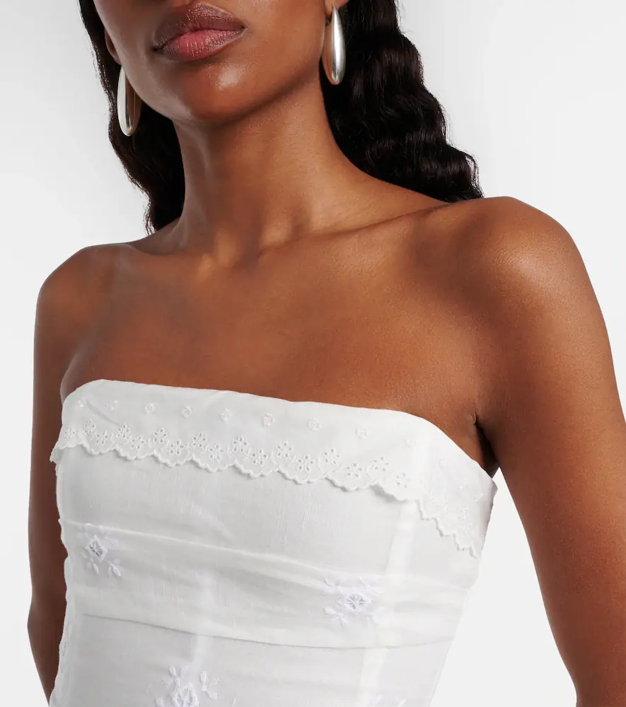 Magda Butrym Scalloped cotton-blend bandeau top | Thumbnail 2 Magda Butrym Scalloped cotton-blend bandeau top | Thumbnail 2