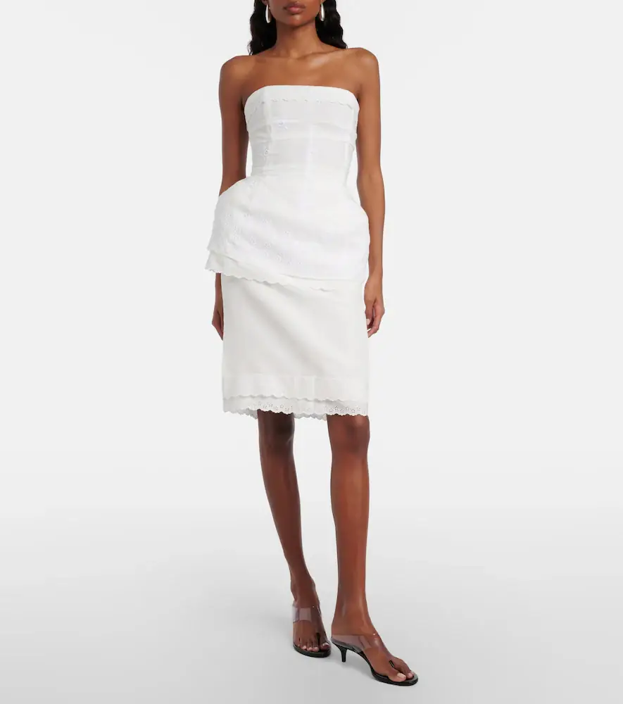 Magda Butrym Scalloped cotton-blend bandeau top | Thumbnail 5 Magda Butrym Scalloped cotton-blend bandeau top | Thumbnail 5
