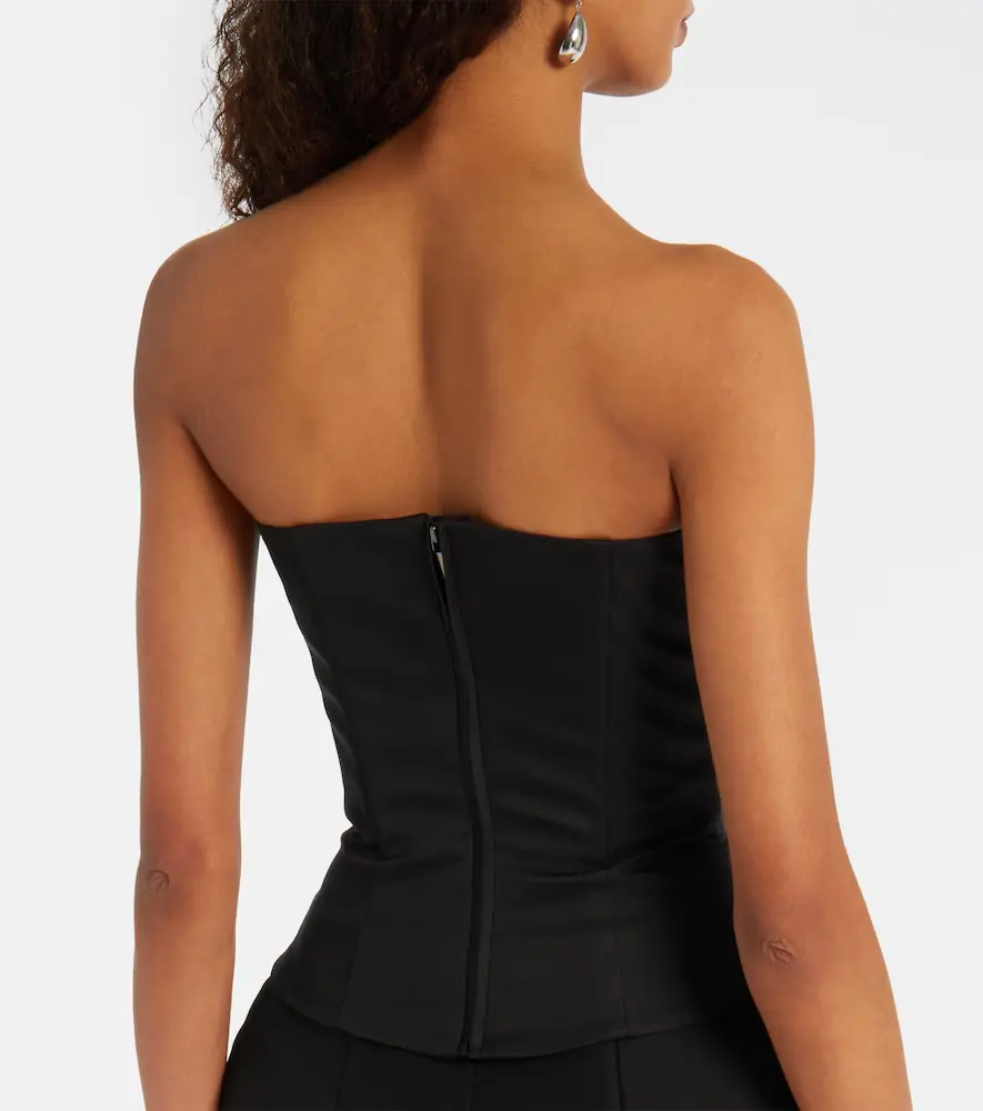Magda Butrym Ruffled wool and silk bustier top | Thumbnail 4 Magda Butrym Ruffled wool and silk bustier top | Thumbnail 4