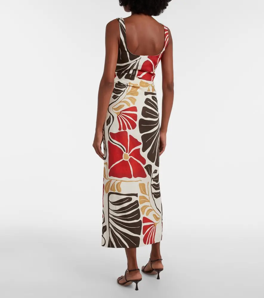 SIR. Julietta floral linen midi dress | Thumbnail 5