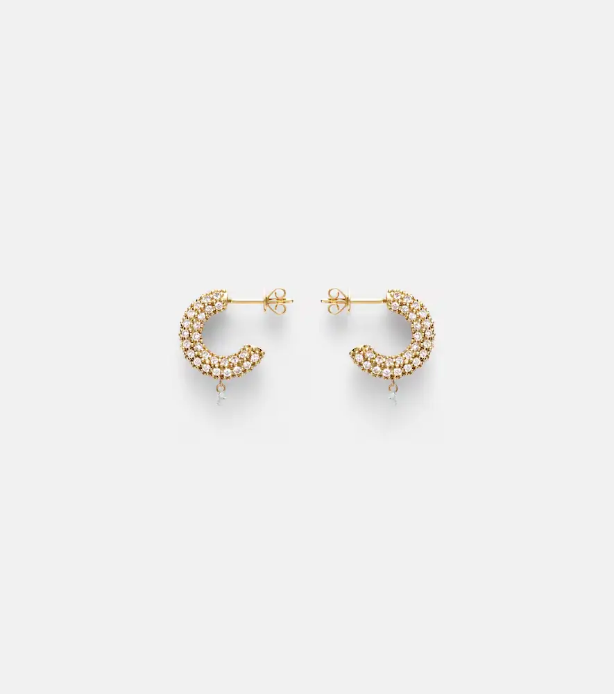 Persée Helios 18kt gold hoop earrings with diamonds | Thumbnail 2 Persée Helios 18kt gold hoop earrings with diamonds | Thumbnail 2