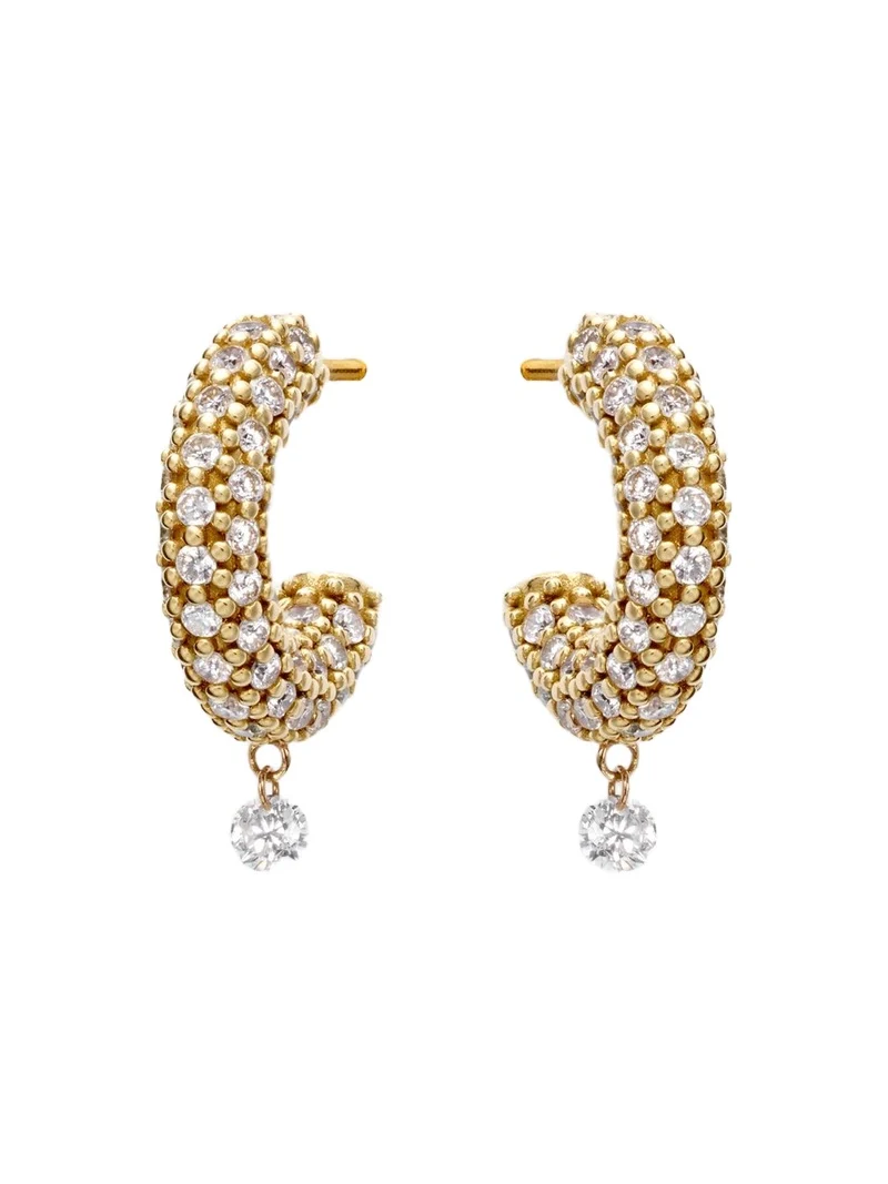 Persée Helios 18kt gold hoop earrings with diamonds
