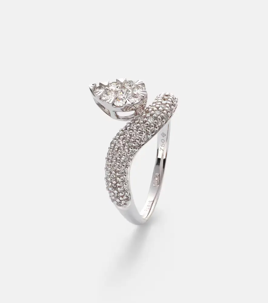 Persée Wave Alliance 18kt white gold ring with diamonds | Thumbnail 2