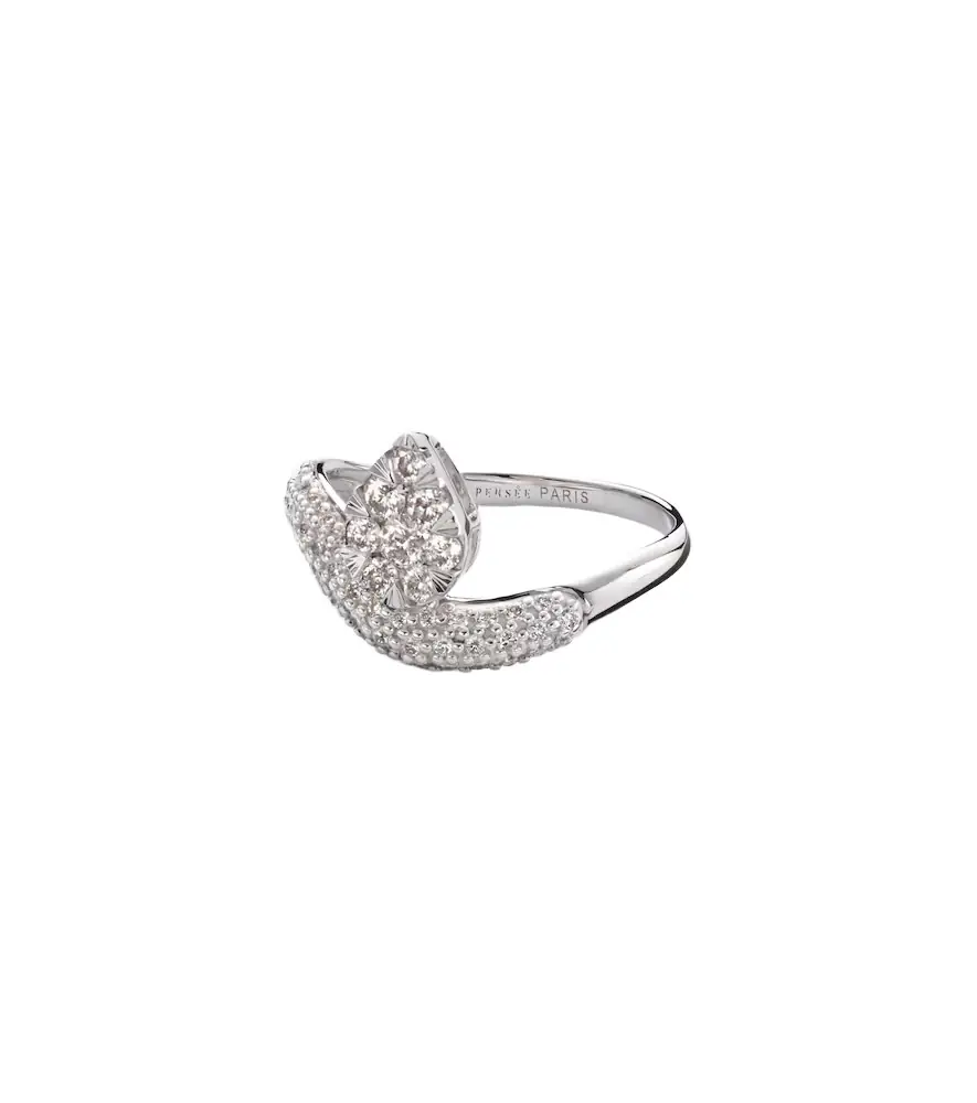 Persee Persée Wave Alliance 18kt white gold ring with diamonds | Image 1 Persee Persée Wave Alliance 18kt white gold ring with diamonds | Image 1