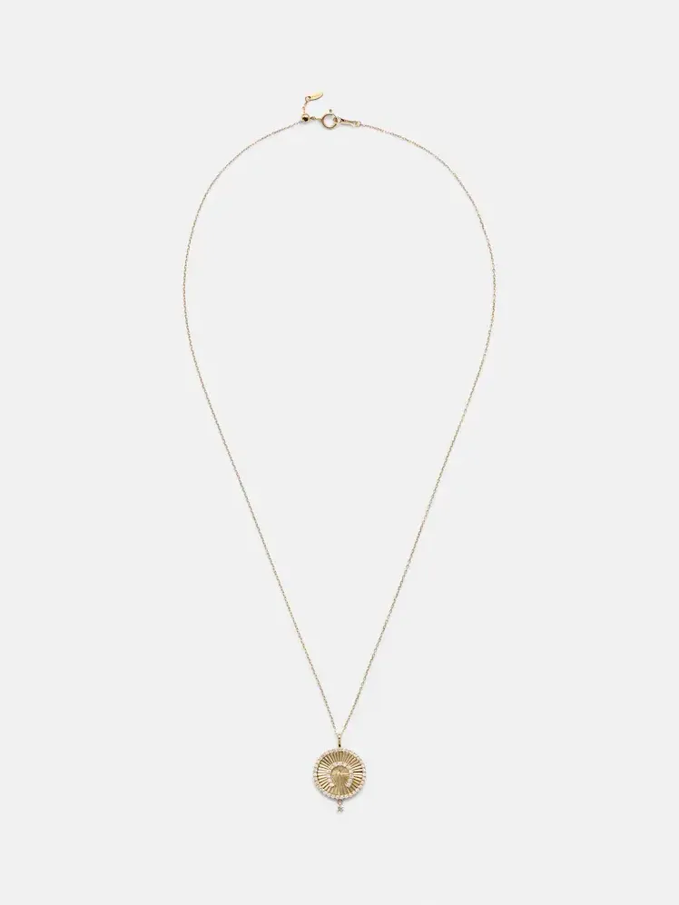 Persée Lucky Charm Horseshoe 18kt gold necklace with diamonds