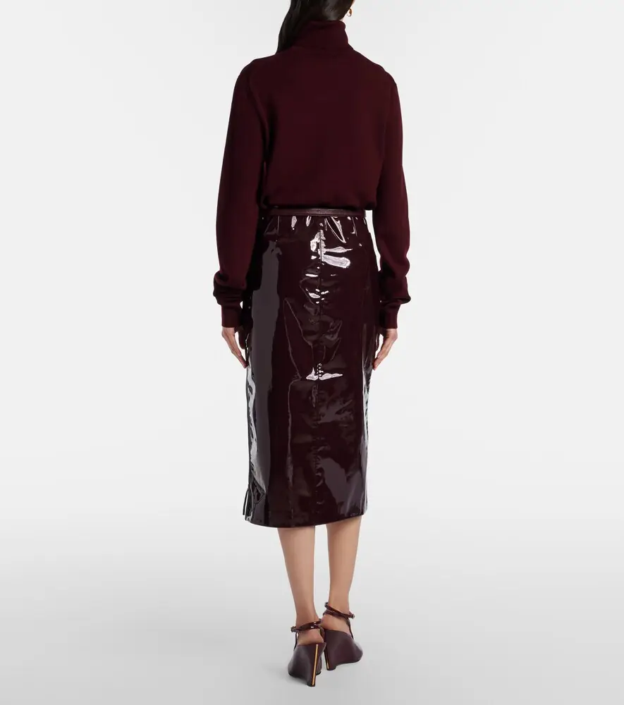 The Frankie Shop Samantha coated pencil skirt | Thumbnail 3 The Frankie Shop Samantha coated pencil skirt | Thumbnail 3