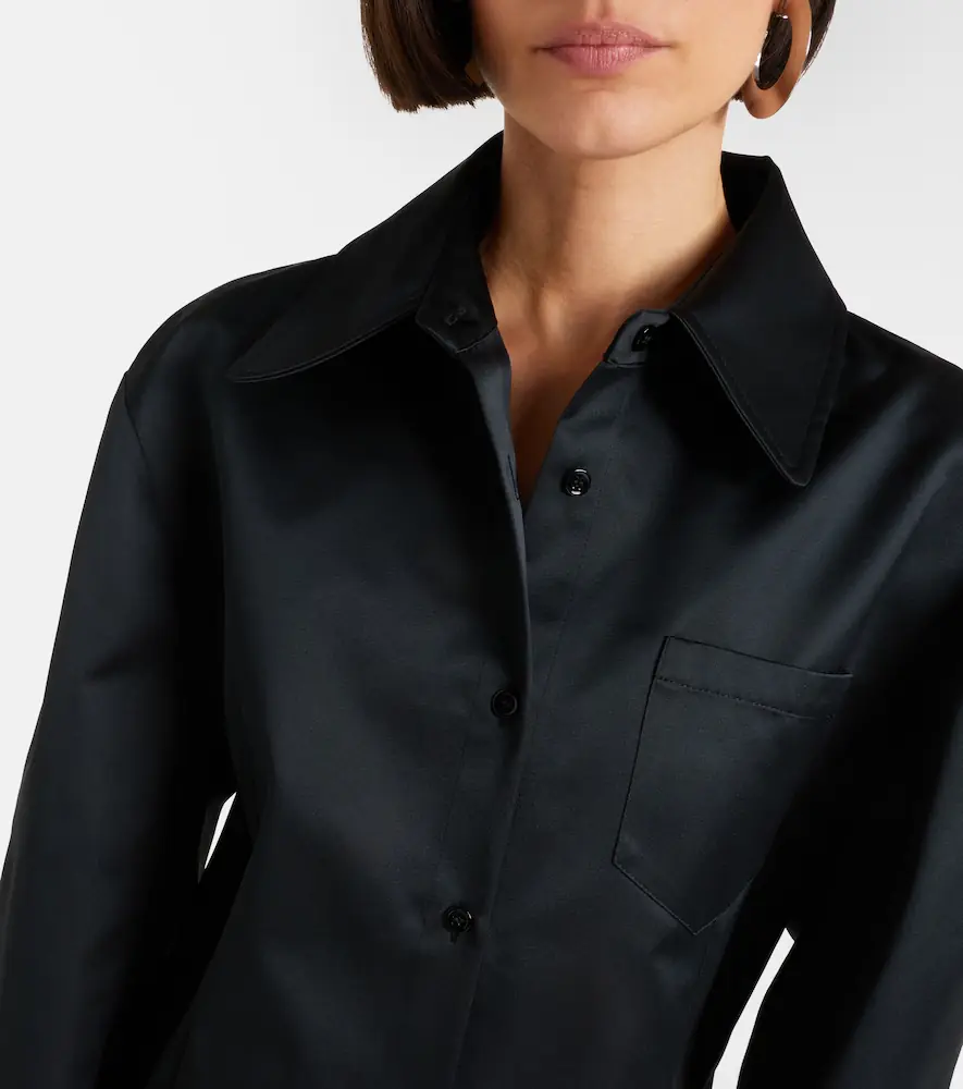 The Frankie Shop Akita satin shirt dress | Thumbnail 3 The Frankie Shop Akita satin shirt dress | Thumbnail 3