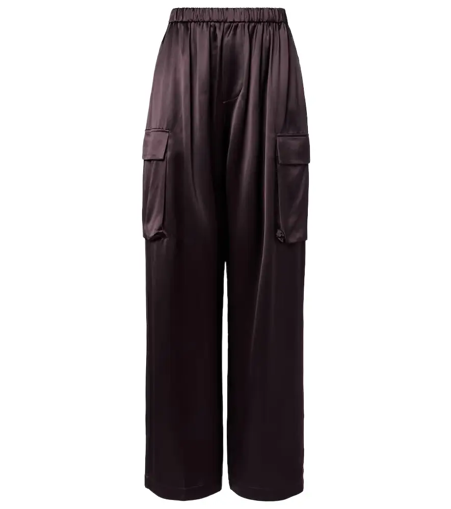 The Frankie Shop Delny satin cargo pants | Image 1 The Frankie Shop Delny satin cargo pants | Image 1