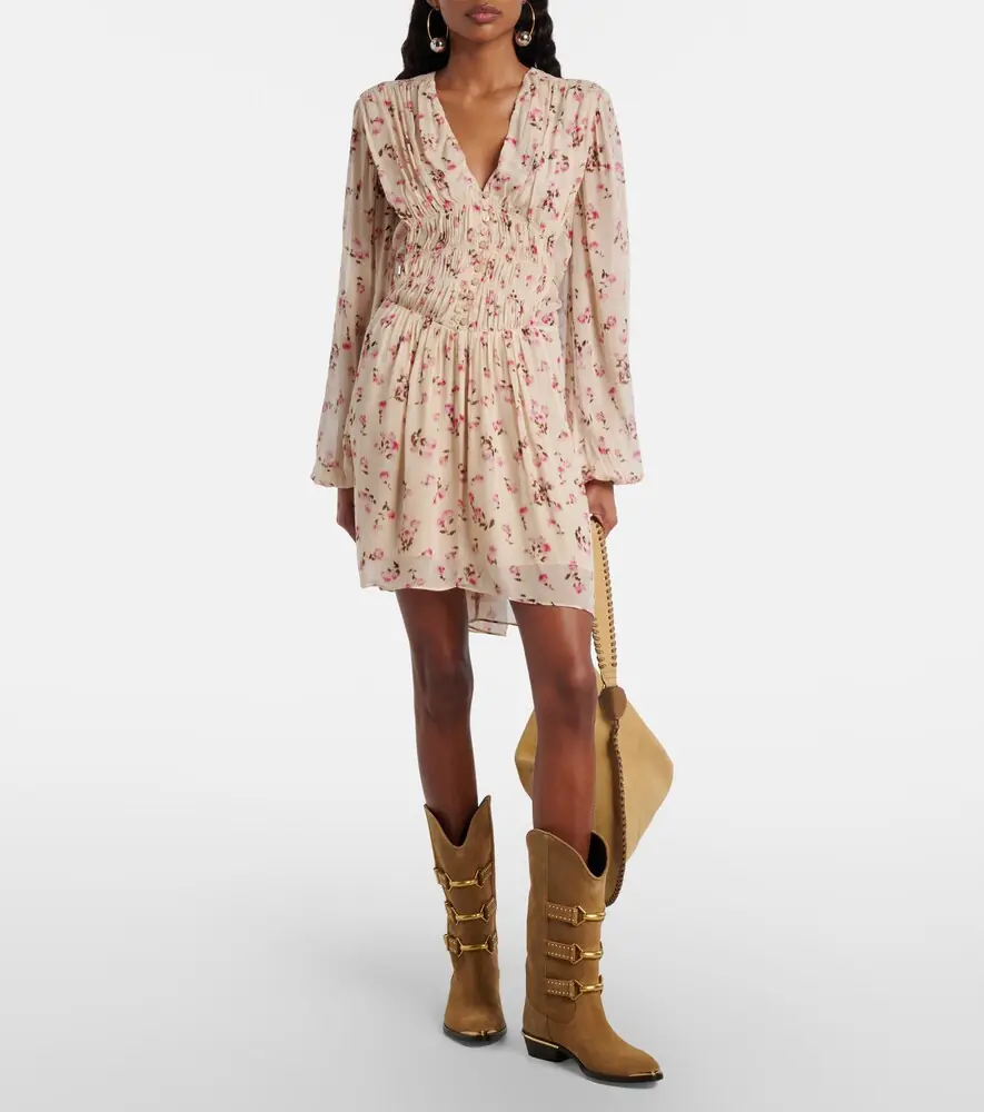 Marant Étoile Loriena floral muslin minidress | Thumbnail 4