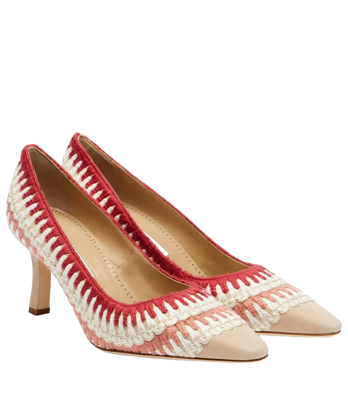 Ombohi 70 crochet suede pumps Ombohi 70 crochet suede pumps