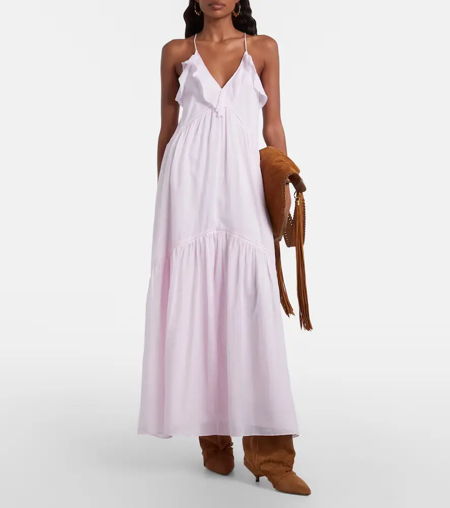 Marant Étoile Vasma ruffled cotton-blend maxi dress | Thumbnail 2