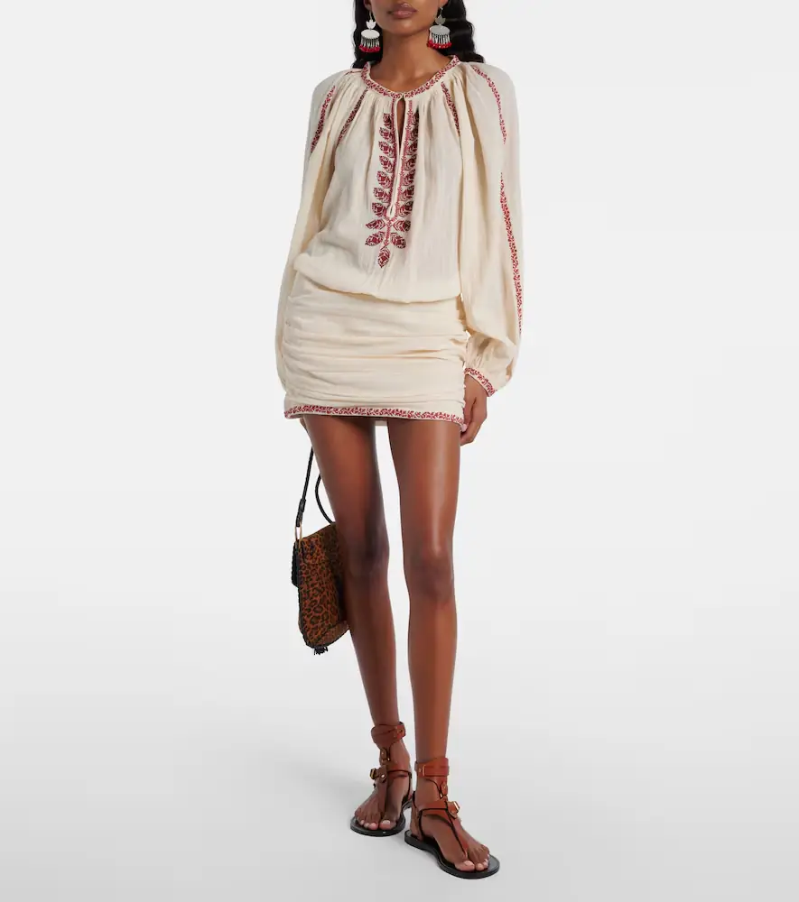 Marant Étoile Ludy embroidered cotton minidress | Thumbnail 2 Marant Étoile Ludy embroidered cotton minidress | Thumbnail 2