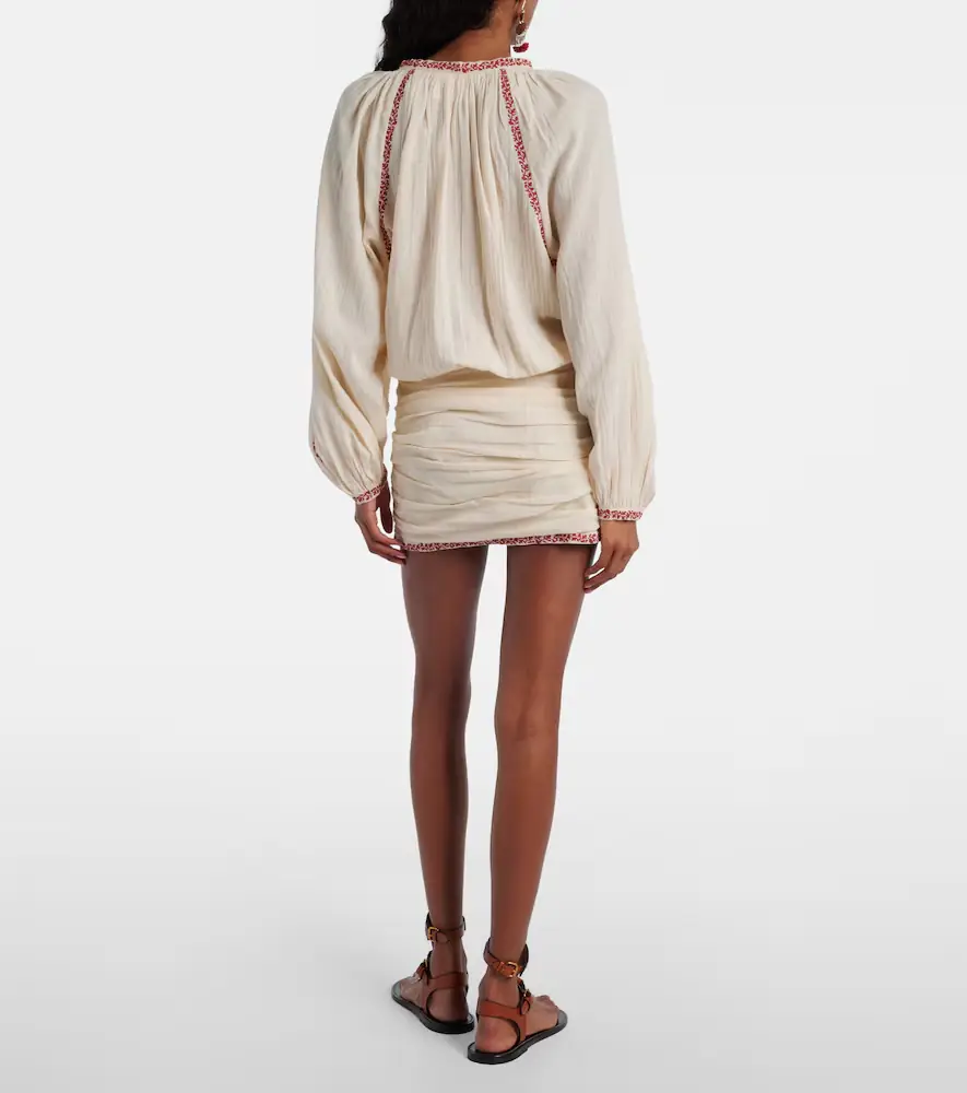Marant Étoile Ludy embroidered cotton minidress | Thumbnail 4 Marant Étoile Ludy embroidered cotton minidress | Thumbnail 4
