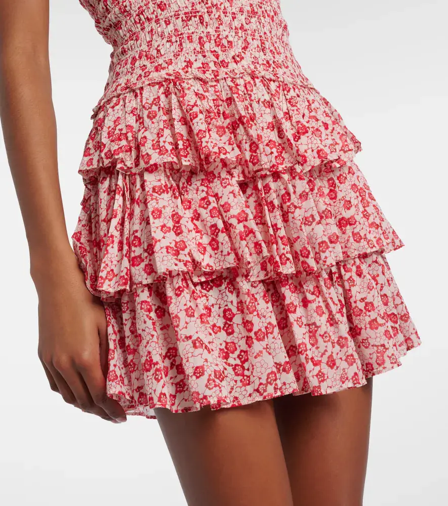 Marant Étoile Elodie floral smocked cotton minidress | Thumbnail 5