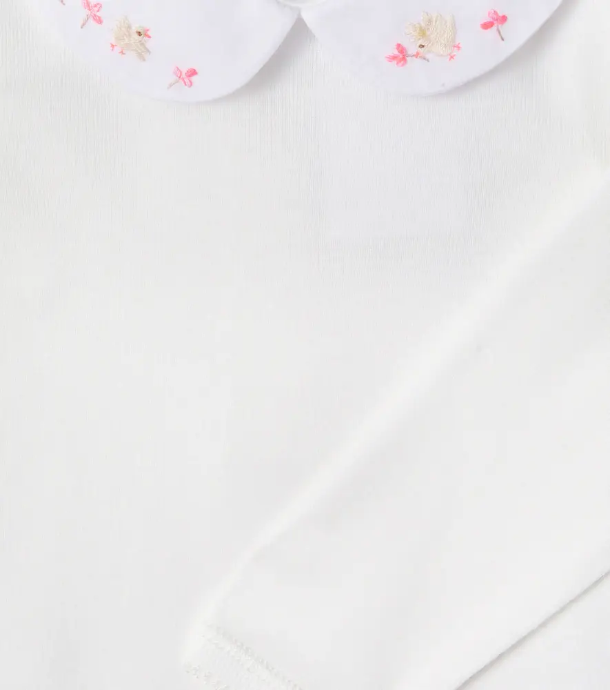 Bonpoint Baby Cygne embroidered cotton bodysuit | Thumbnail 3