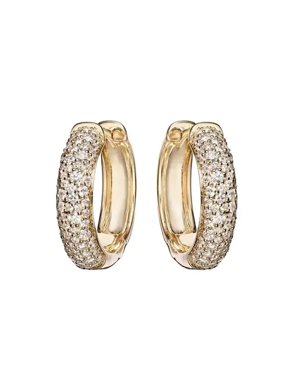 Keepsake 14kt gold huggie earrings with diamonds Keepsake 14kt gold huggie earrings with diamonds