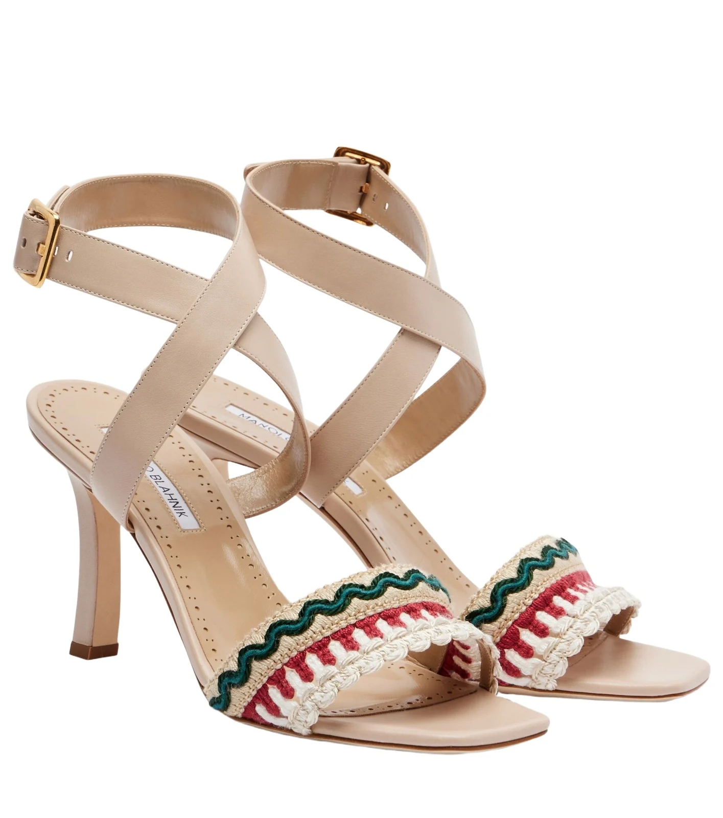 Mabeco 90 embroidered leather sandals Mabeco 90 embroidered leather sandals