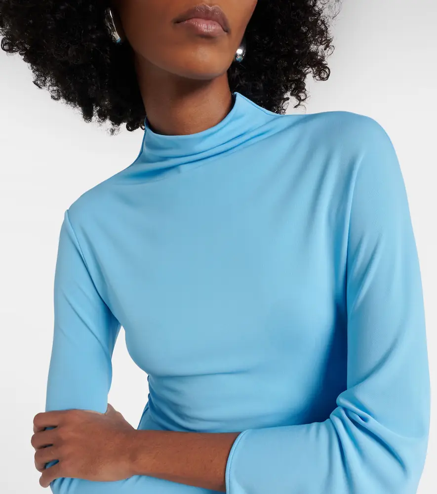 Stella McCartney Draped jersey midi dress | Thumbnail 5 Stella McCartney Draped jersey midi dress | Thumbnail 5