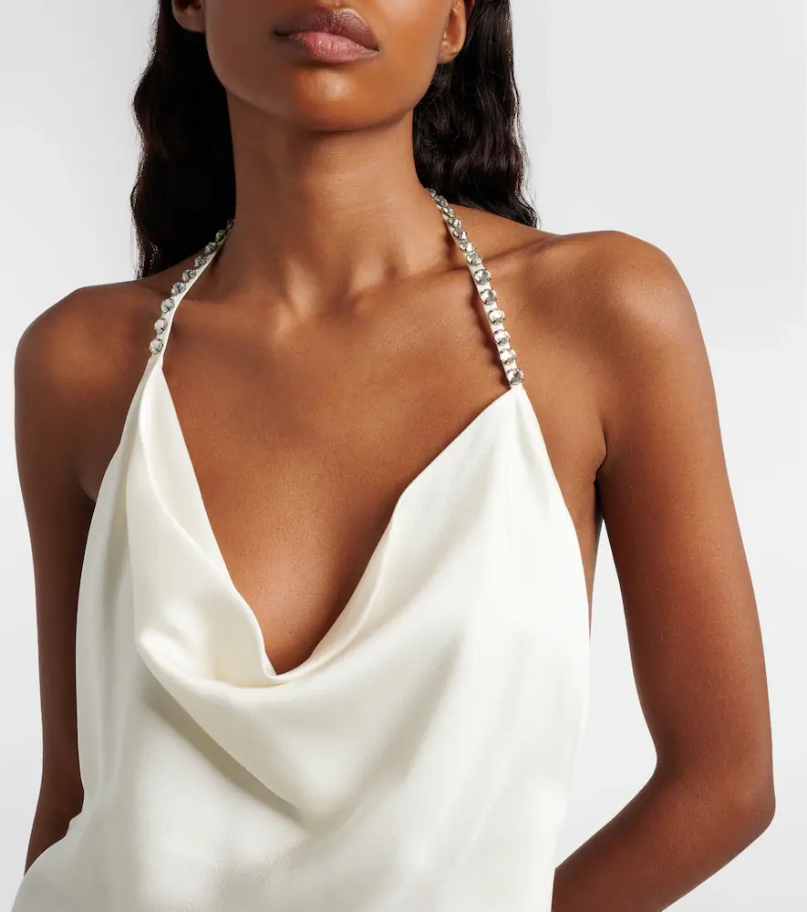 Stella McCartney Crystal-embellished satin gown | Thumbnail 3