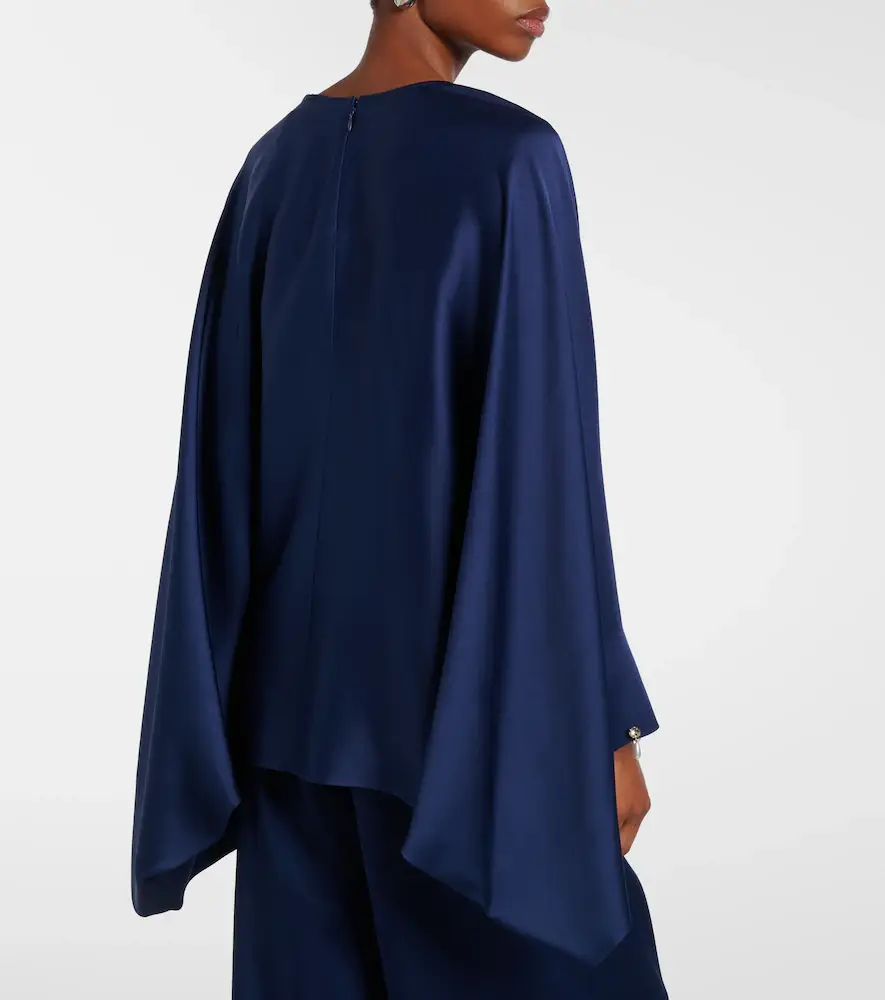 Stella McCartney Faux pearl-embellished satin top | Thumbnail 2