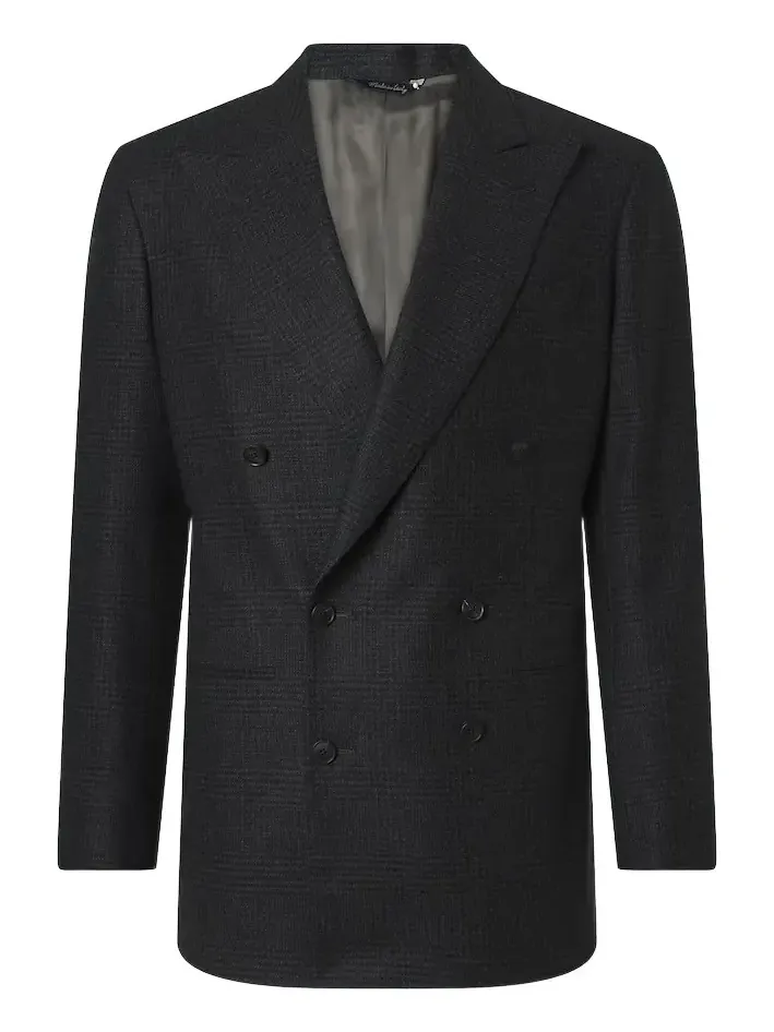 Saman Amel Prince of Wales check wool flannel blazer