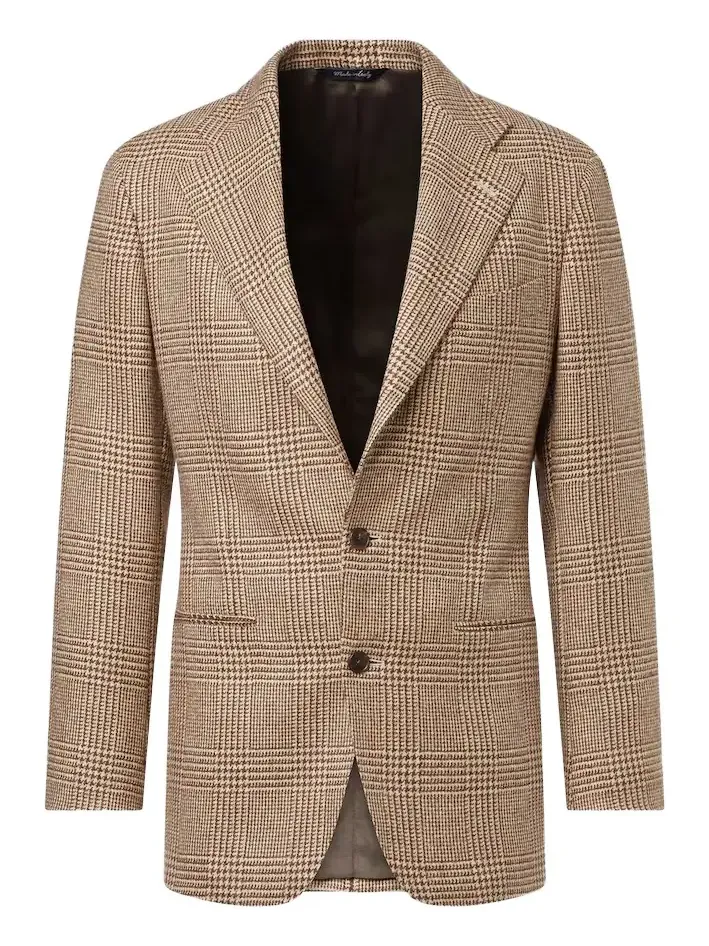 Saman Amel Prince of Wales check alpaca blazer
