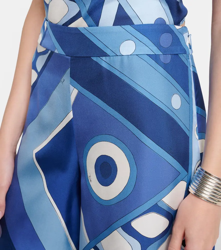 PUCCI Vivara high-rise silk wide-leg pants | Thumbnail 2