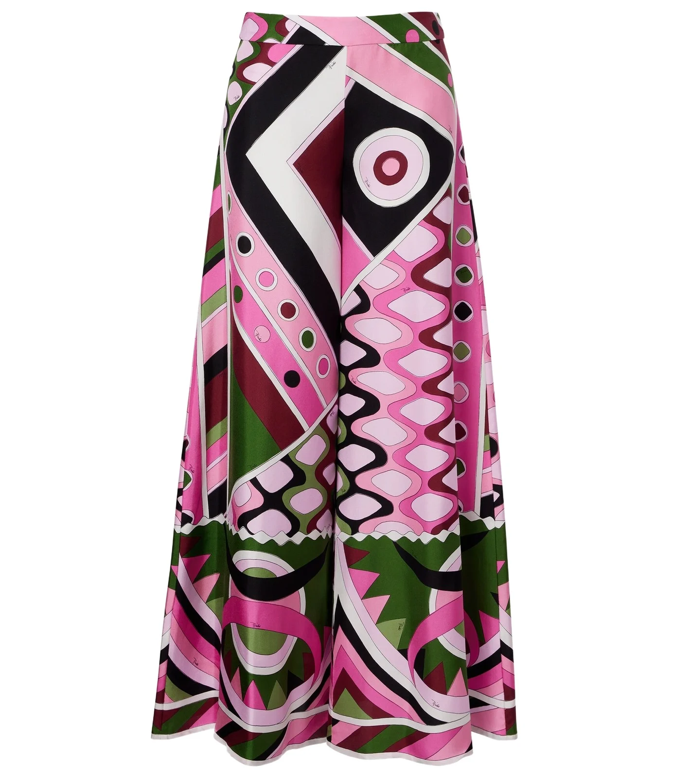Vivara silk satin wide-leg pants