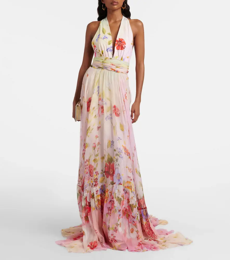 Roberto Cavalli Floral silk gown | Thumbnail 2