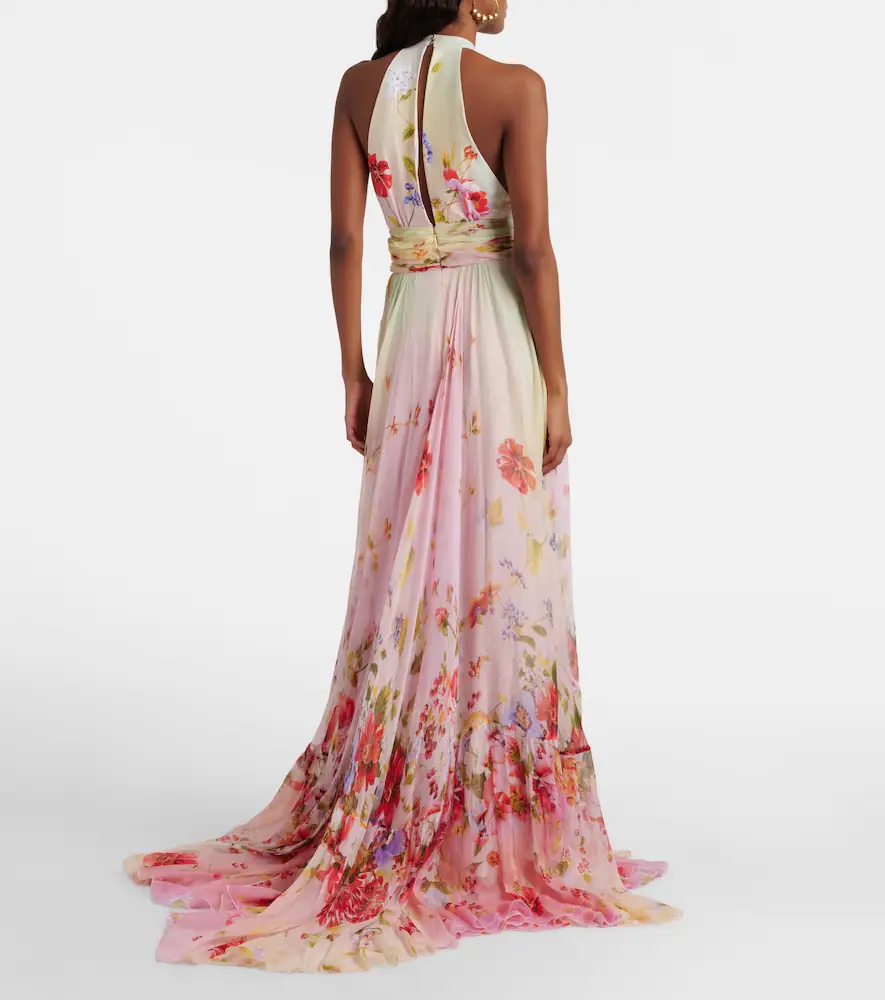 Roberto Cavalli Floral silk gown | Thumbnail 3
