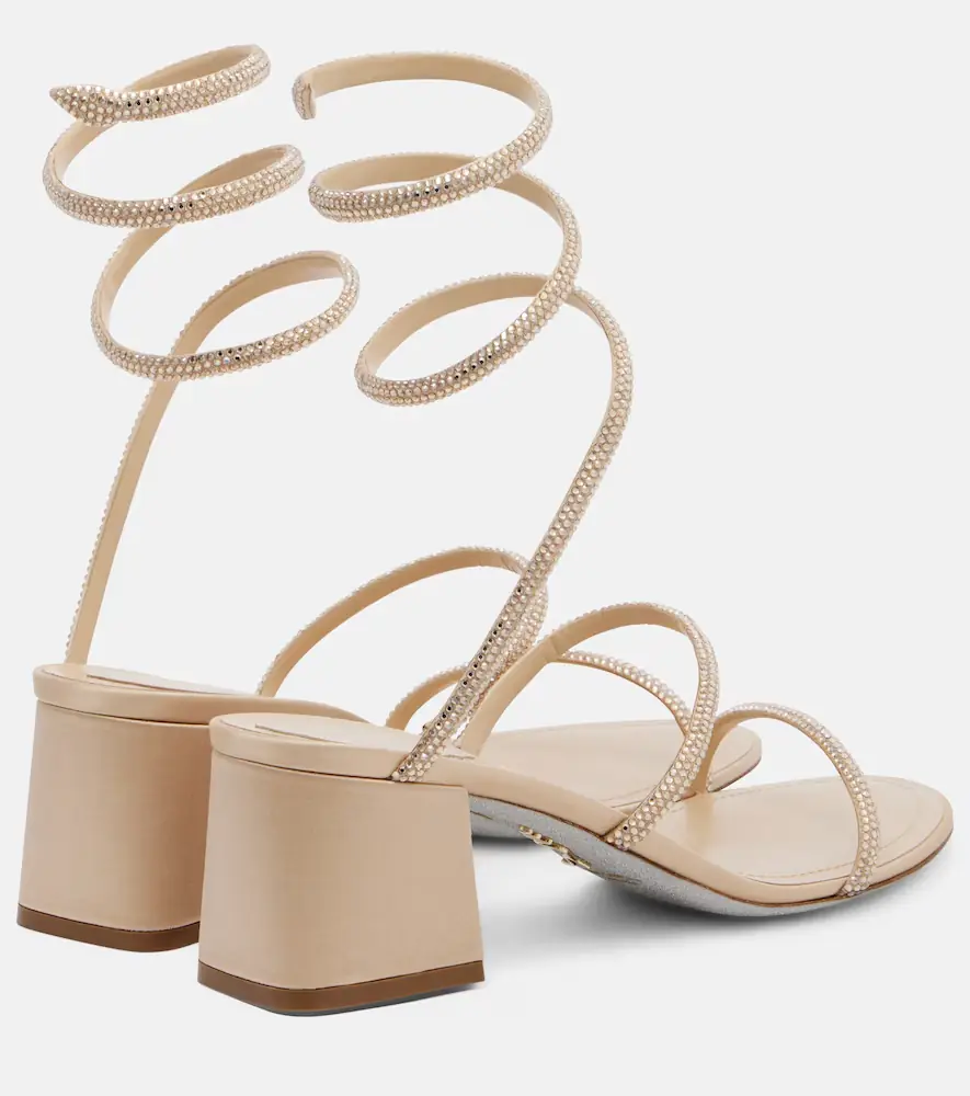 René Caovilla Cleo crystal-embellished satin sandals | Thumbnail 4 René Caovilla Cleo crystal-embellished satin sandals | Thumbnail 4