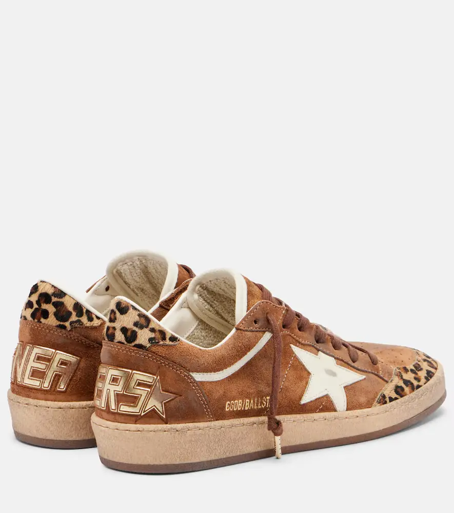 Golden Goose Ball Star calf hair-trimmed suede sneakers | Thumbnail 2