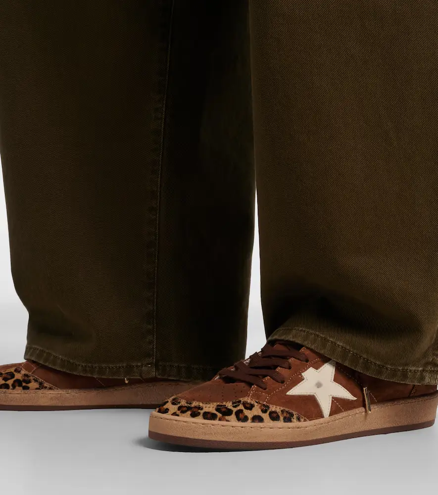 Golden Goose Ball Star calf hair-trimmed suede sneakers | Thumbnail 6