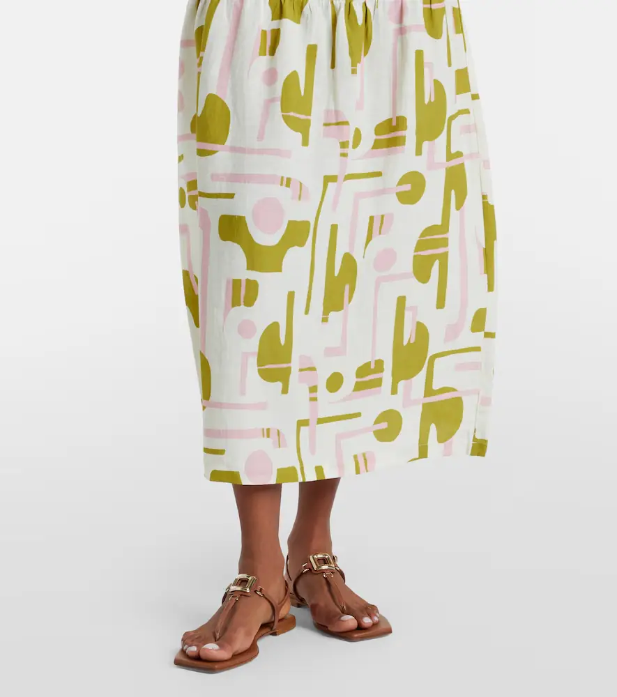 ADRIANA DEGREAS Balearic printed midi skirt | Thumbnail 5