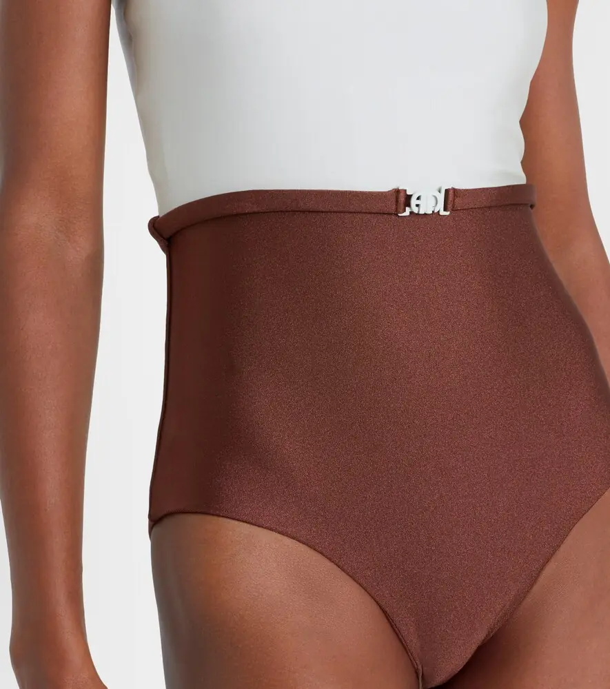 ADRIANA DEGREAS Bicolor belted swimsuit | Thumbnail 3