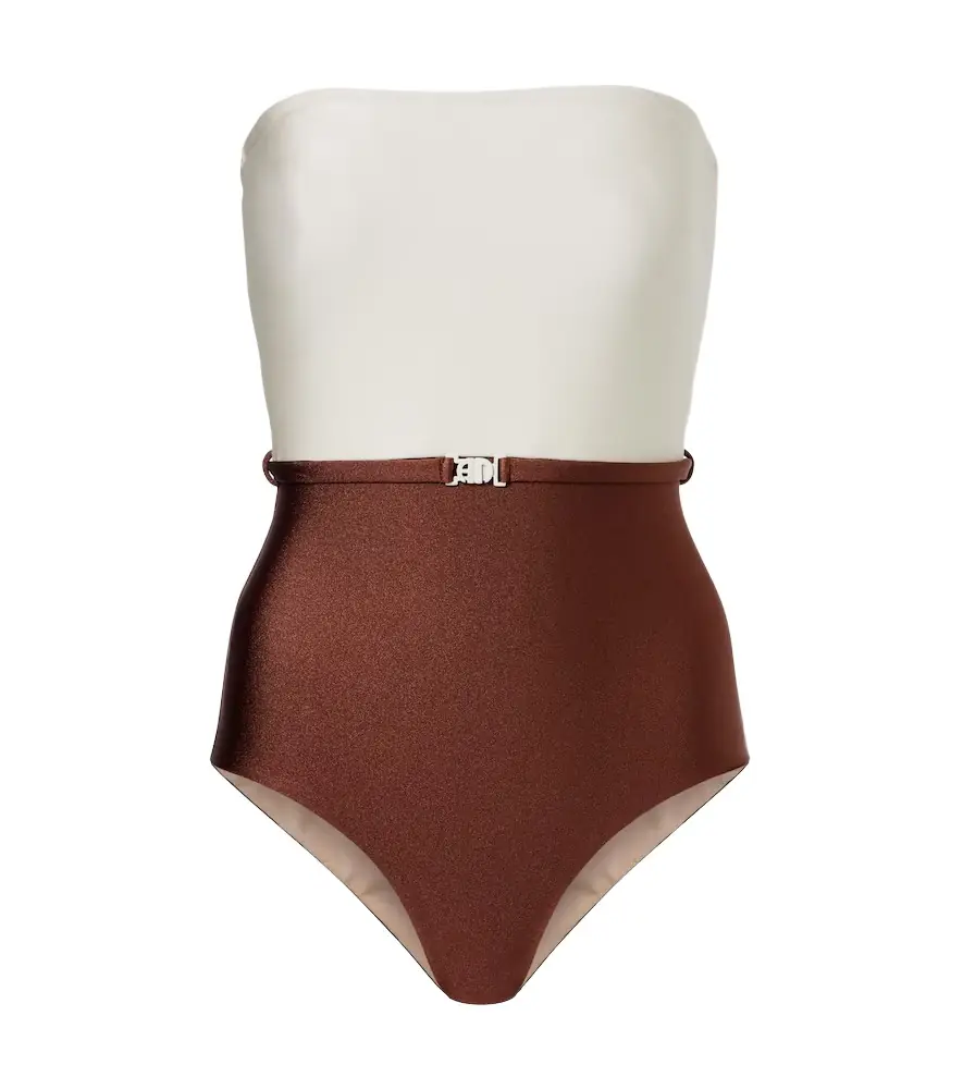 Adriana Degreas Bicolor belted swimsuit | Image 1 Adriana Degreas Bicolor belted swimsuit | Image 1