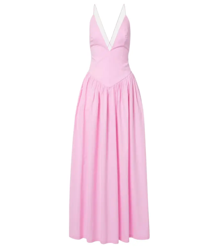 ADRIANA DEGREAS Open-back cotton maxi dress | Image 1 ADRIANA DEGREAS Open-back cotton maxi dress | Image 1