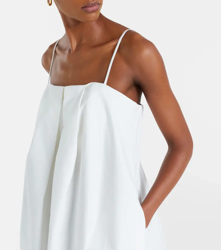 ADRIANA DEGREAS Solid Voluminous draped cotton maxi dress | Thumbnail 2 ADRIANA DEGREAS Solid Voluminous draped cotton maxi dress | Thumbnail 2