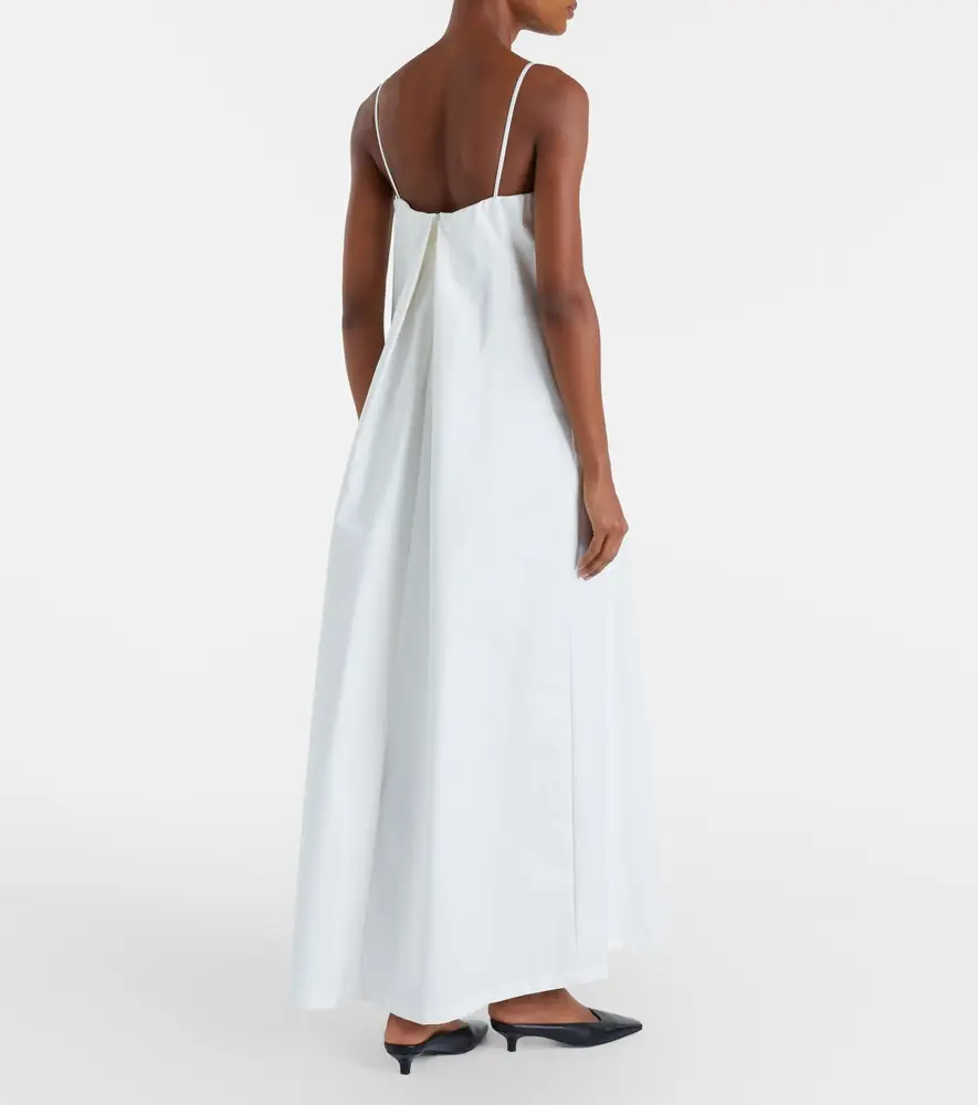 ADRIANA DEGREAS Solid Voluminous draped cotton maxi dress | Thumbnail 5 ADRIANA DEGREAS Solid Voluminous draped cotton maxi dress | Thumbnail 5