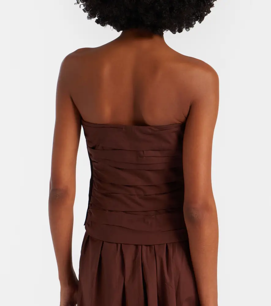 ADRIANA DEGREAS Opulence draped cotton corset | Thumbnail 3 ADRIANA DEGREAS Opulence draped cotton corset | Thumbnail 3